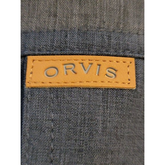 Orvis Short Sleeve Button Up Moisture‎ Wicking Shirt Size XL Blue Pockets - Picture 6 of 6